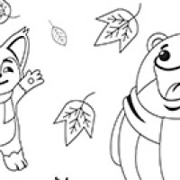 Jesenná omaľovánka Jesenná omaľovánka