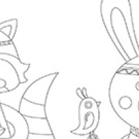 Omaľovánka Zvieratká Omaľovánka Zvieratká