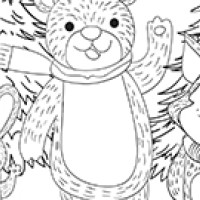 Zimná omaľovánka Zimná omaľovánka